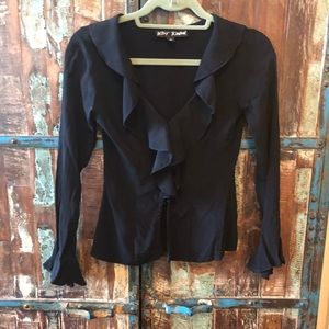 Vintage betsey Johnson ruffled blouse